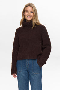 Nümph Nuwilla cropped pullover black coffee