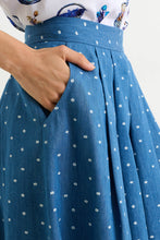 Load image into Gallery viewer, Louche Pasadena flower skirt- blue