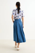 Load image into Gallery viewer, Louche Pasadena flower skirt- blue