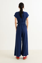 Load image into Gallery viewer, Louche Phoenix Jumpsuit linnetyg navy