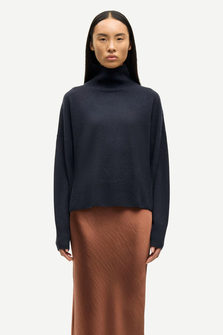 Samsoe Samsoe Nola turtleneck cashmere mörkblå
