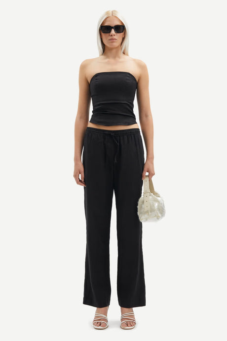 Samsoe Samsoe Hoys string trousers black