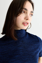 Load image into Gallery viewer, Louche Vista polo neck top mörkblå