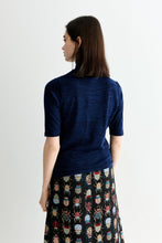 Load image into Gallery viewer, Louche Vista polo neck top mörkblå