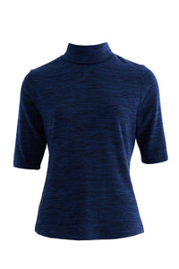 Louche Vista polo neck top mörkblå