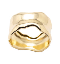 Load image into Gallery viewer, Goldbraceletwith a unique design on a white background