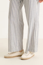 Load image into Gallery viewer, Louche Tilde Ticking Stripe Straight Cut Trouser - White&amp;Navy
