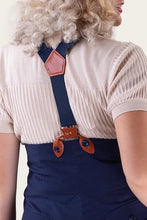 Load image into Gallery viewer, Emmy the Sassy suspenders- Navy vegan leather