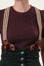 Load image into Gallery viewer, Emmy the Sassy suspenders- Brown stripe