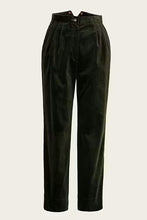 Load image into Gallery viewer, Emmy The Hepper Hepburn Slacks- Forest green cord