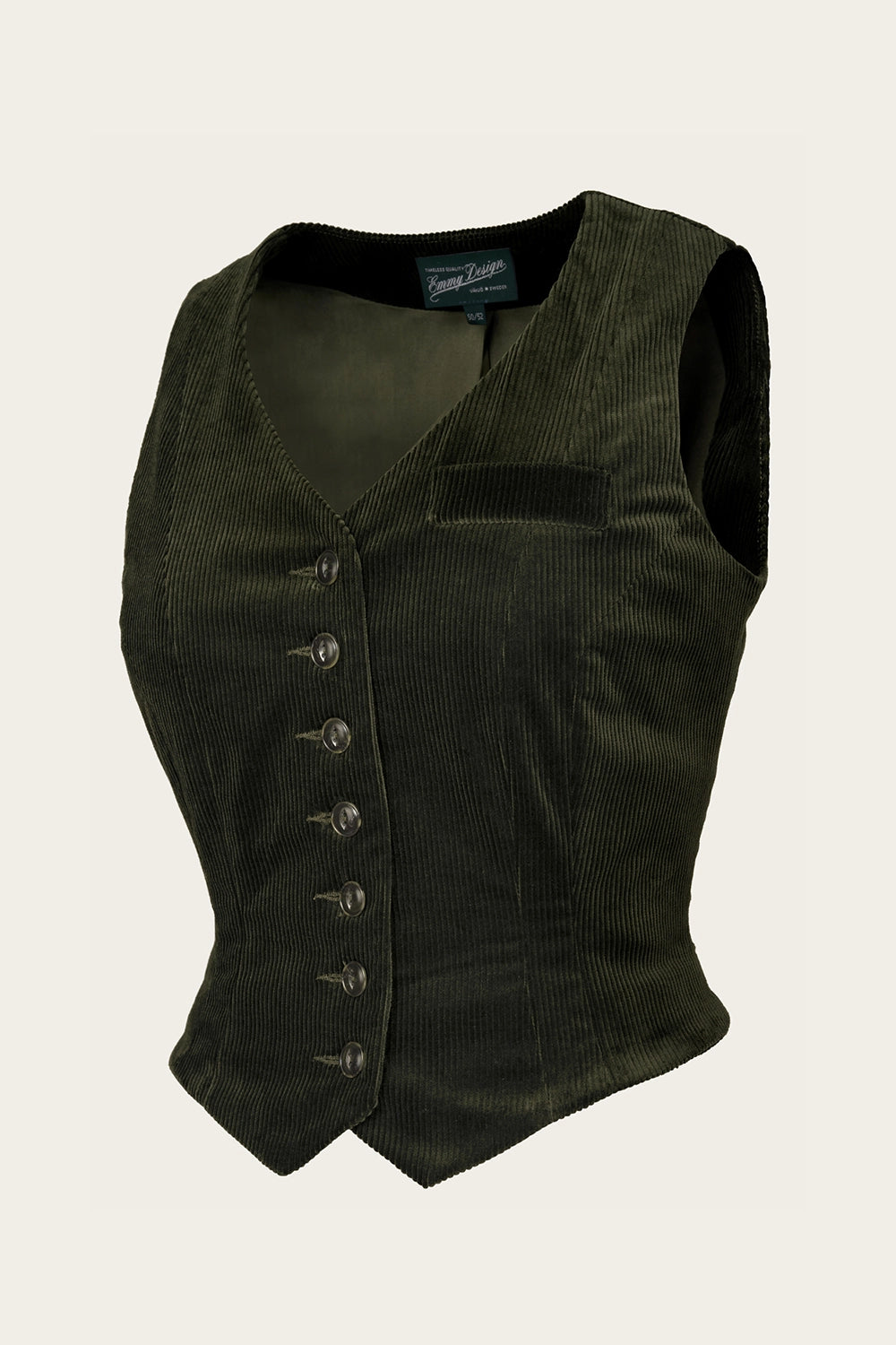 Emmy The Suit Up Waistcoat- Forest green cord