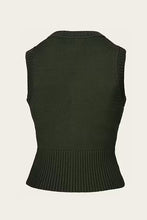 Load image into Gallery viewer, The Sassy Sweater Vest Pine green mélange wool