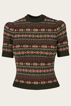 Load image into Gallery viewer, Emmy The Fairest Knit Top Pine green mélange wool