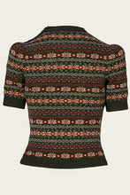 Load image into Gallery viewer, Emmy The Fairest Knit Top Pine green mélange wool