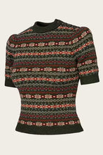 Load image into Gallery viewer, Emmy The Fairest Knit Top Pine green mélange wool