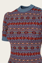 Load image into Gallery viewer, Emmy The Fairest Knit Top- Pale indigo melange wool