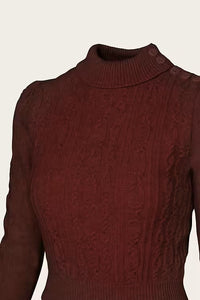 Emmy The Ice Skater Sweater Maroon cashmere blend