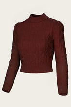 Load image into Gallery viewer, Emmy The Ice Skater Sweater Maroon cashmere blend