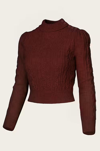 Emmy The Ice Skater Sweater Maroon cashmere blend