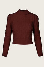 Load image into Gallery viewer, Emmy The Ice Skater Sweater Maroon cashmere blend