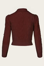 Load image into Gallery viewer, Emmy The Ice Skater Sweater Maroon cashmere blend