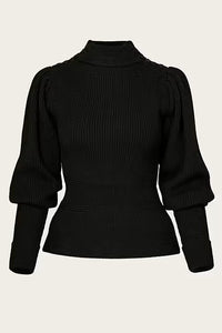Emmy The Edwardian Cycling Sweater black wool
