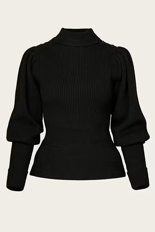 Emmy The Edwardian Cycling Sweater black wool