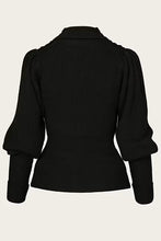 Load image into Gallery viewer, Emmy The Edwardian Cycling Sweater black wool