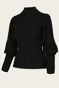 Emmy The Edwardian Cycling Sweater black wool