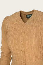 Load image into Gallery viewer, Emmy The Ice Skater Cardigan Shimmery champagne wool