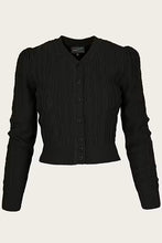 Load image into Gallery viewer, Emmy The Ice Skater Cardigan Black wool