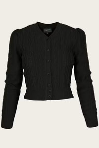 Emmy The Ice Skater Cardigan Black wool