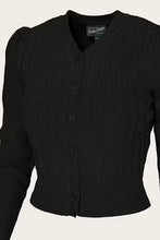 Load image into Gallery viewer, Emmy The Ice Skater Cardigan Black wool
