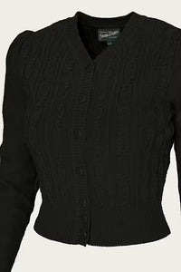 Emmy The Ice Skater Cardigan Black wool