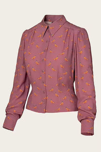 Emmy The Spectacular Spearpoint Shirt- Heather pheasant print