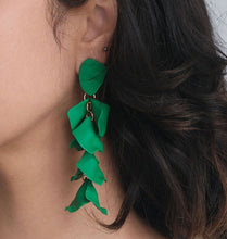 Load image into Gallery viewer, WOS Flake earrings green