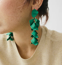 Load image into Gallery viewer, WOS Flake earrings green