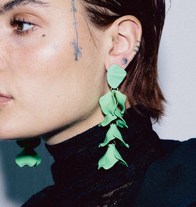 WOS Flake Green earrings