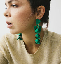 Load image into Gallery viewer, WOS Flake earrings green
