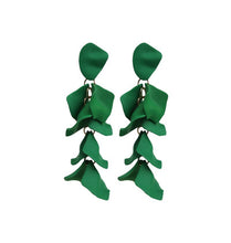 Load image into Gallery viewer, WOS Flake earrings green