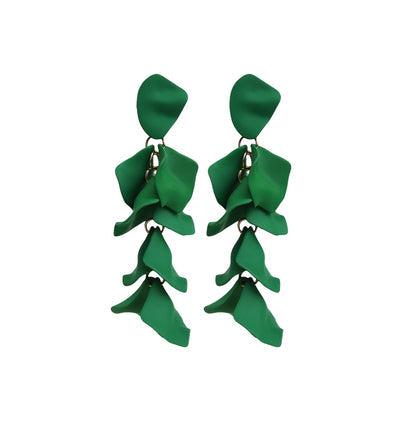 WOS Flake earrings green
