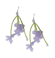 Load image into Gallery viewer, WOS Garden earrings purple