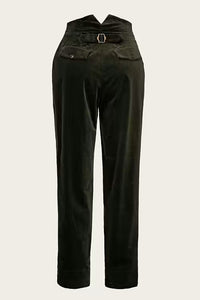 Emmy The Hepper Hepburn Slacks- Forest green cord