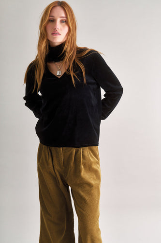 Komodo Alice Velvet Top - Black