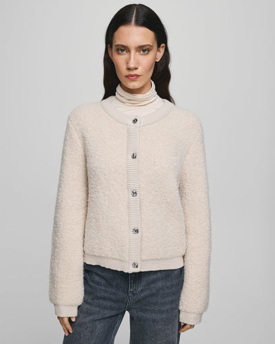 MSCH Copenhagen Nerida knit jacket offwhite