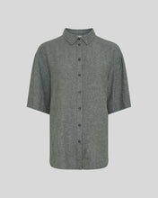 Load image into Gallery viewer, Gray short-sleeve shirt on a light gray background