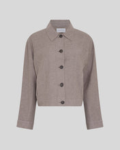 Load image into Gallery viewer, Beige jacket with button details on a light gray background