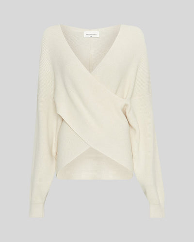 MSCH Copenhagen Zinelle Rachelle wrap pullover fog melange