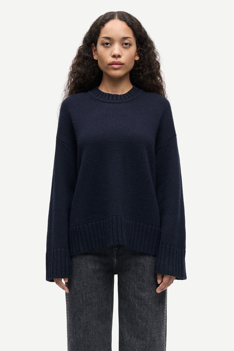 Samsoe Samsoe Sakeiku sweater salute mörkblå