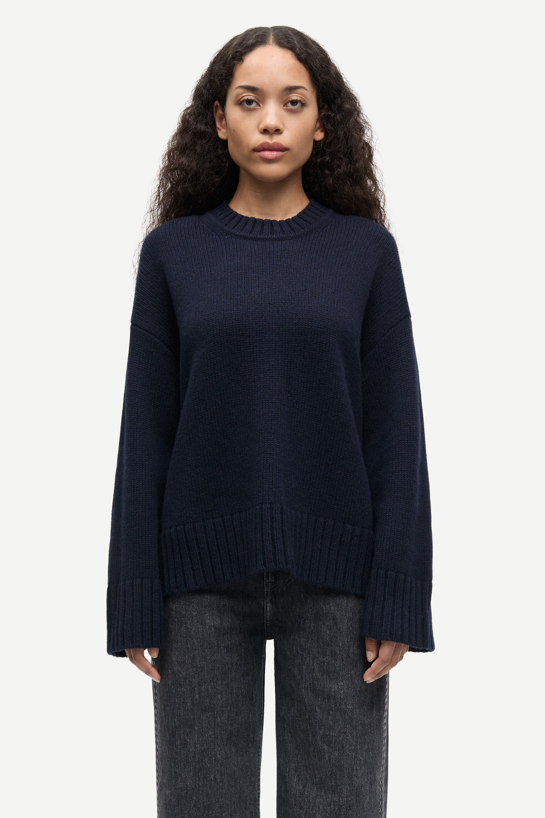 Samsoe Samsoe Sakeiku sweater salute mörkblå